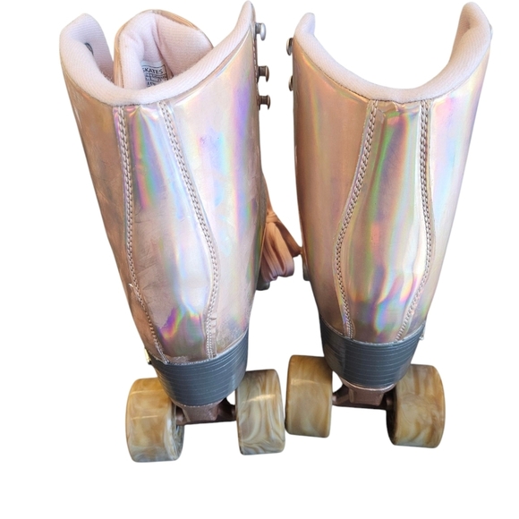 Angels Skates Pink Rose Gold Holographic Womens Roller Skate NEW - Picture 3 of 7